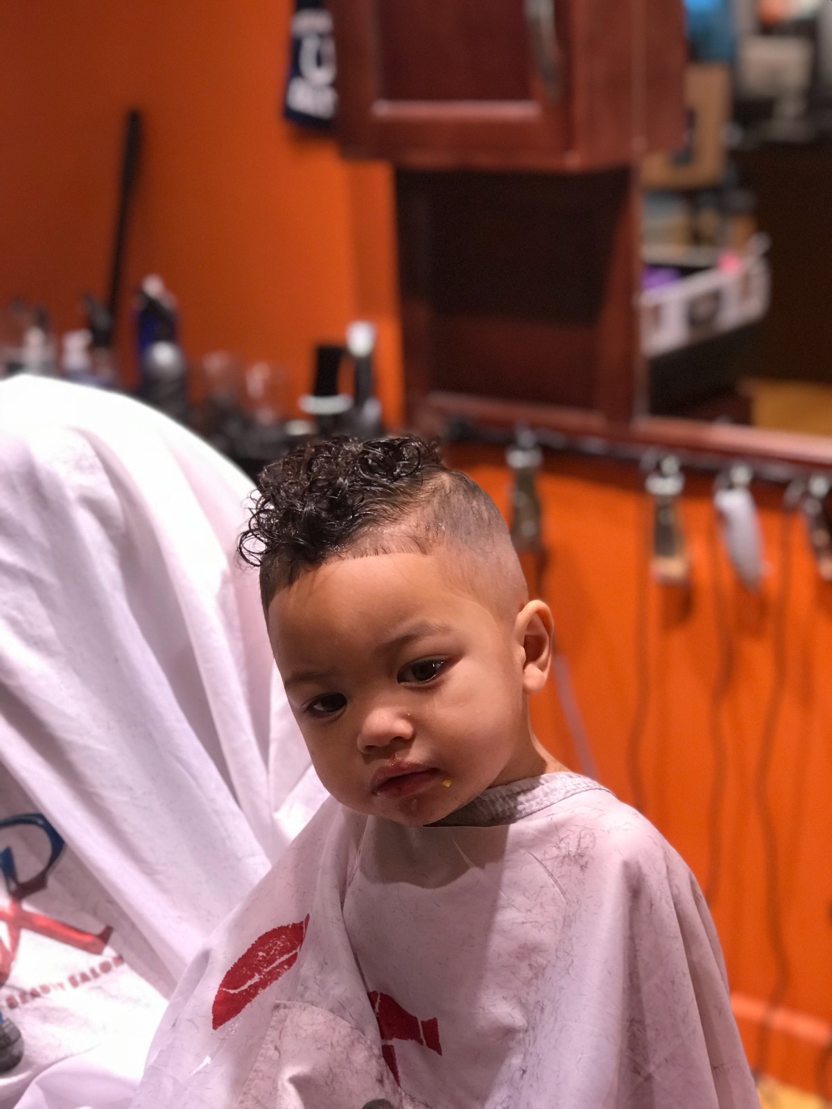 Small Child's Haircut and Styled